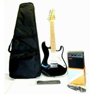 NEW! Hohner Rockwood 30" Electric Stratocaster Guitar LX 30 + Amp Gig Bag Strap